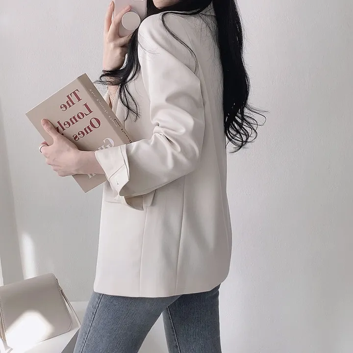 [어깨패드없는] 색감굿 3버튼 소매트임 싱글 자켓 상세 이미지 21
