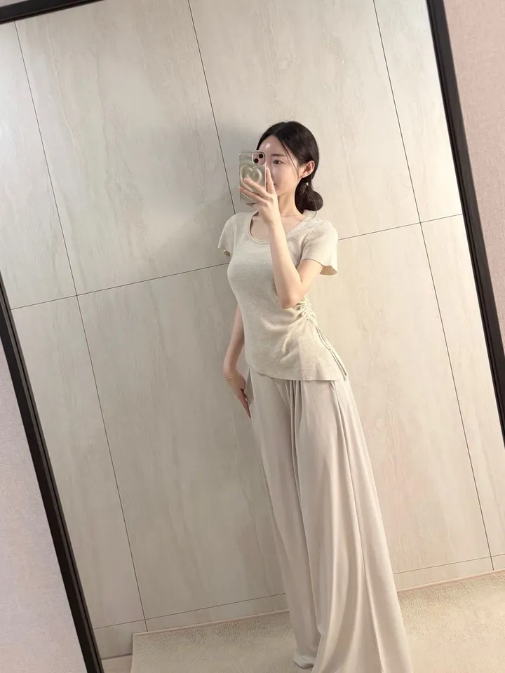 *허리쏙 촤르르 밴딩 핀턱 와이드 팬츠 *핀턱팬츠, 와이드팬츠, 여름바지, 촤르르팬츠 상세 이미지 11