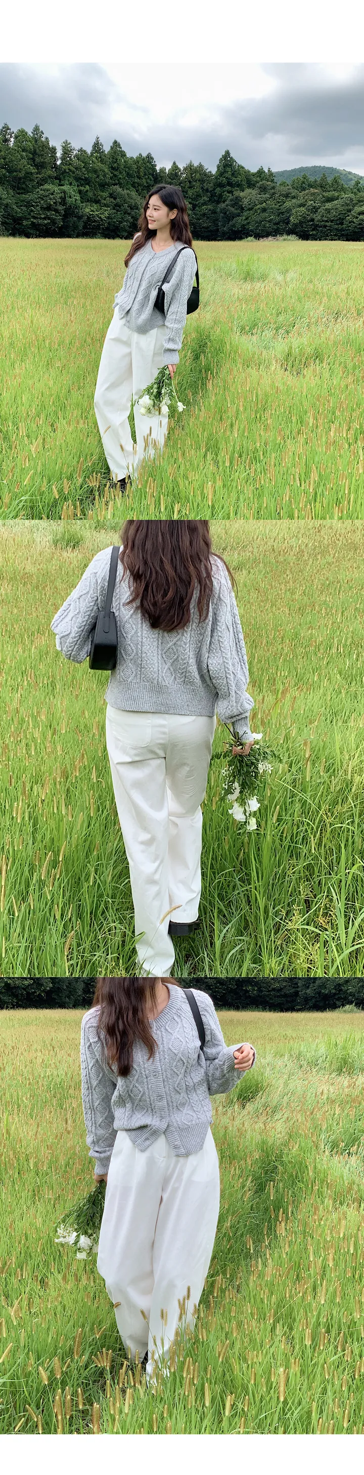 🚀당일발송🚀[landmade/울70]휘낭시에 케이블 어텀 니트 가디건 (4color) 상세 이미지 23