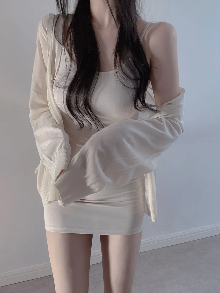 촤르르 툭걸치는 여름 시스루 단추 박시가디건 2컬러 상세 이미지 15