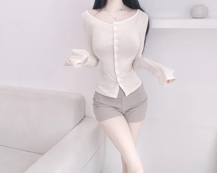 new컬러추가🔥여름까지쭉!!!✨개말라+글램핏✨[자체제작]발레리나 여리쇄골 스판쫀쫀 가디건 상세 이미지 26