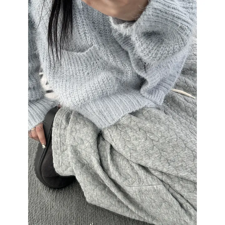 누빔🌡️[UNISEX/소장추천!]퀼트 블랭킷 웜업 케이블 포인트 윈터 루즈 와이드 트레이닝 팬츠(4color/5-7일 여유주문) 상세 이미지 57
