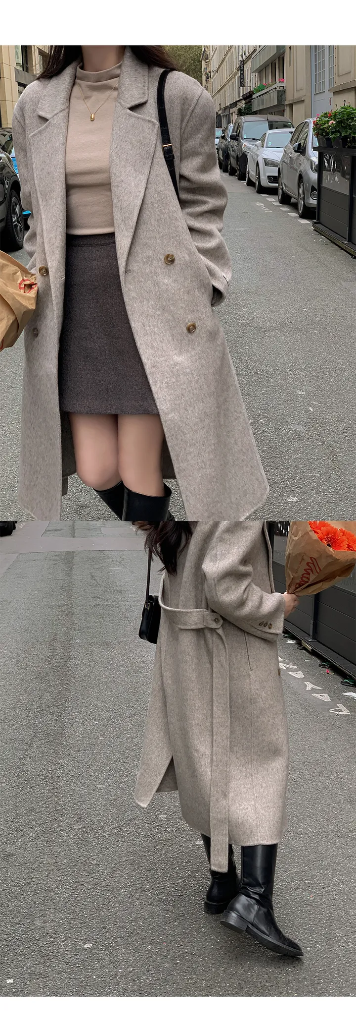 [자체제작/1만장돌파!/S-L] 브랜던 프리미엄 더블 울 핸드메이드 롱 코트 상세 이미지 76