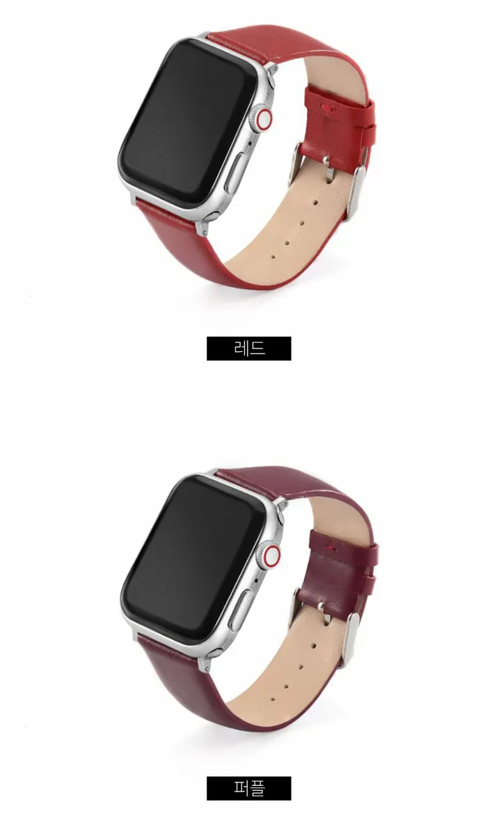[당일출고] 애플워치10 9 8 7 SE SE2 38 41 42mm 울트라 가죽 래더 유광 무광 투톤 밴드 줄질 스트랩 상세 이미지 42