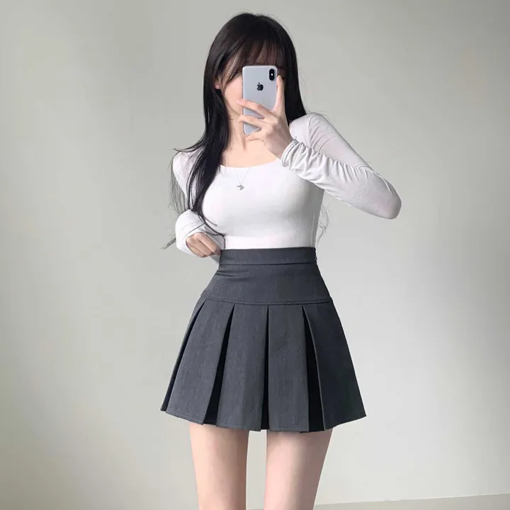 [핏보장🖤/속바지O] 모어 하이웨스트 반플리츠 A라인 테니스 미니 스커트 치마 상세 이미지 3
