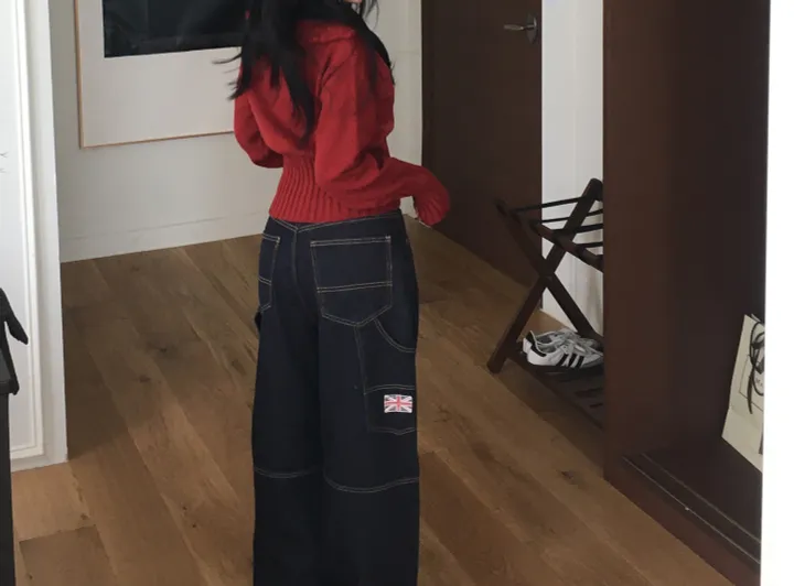 [간절기신상/허리잘록!] 데일리 투웨이 카라넥 하이넥 세미 크롭 니트 집업 상세 이미지 20