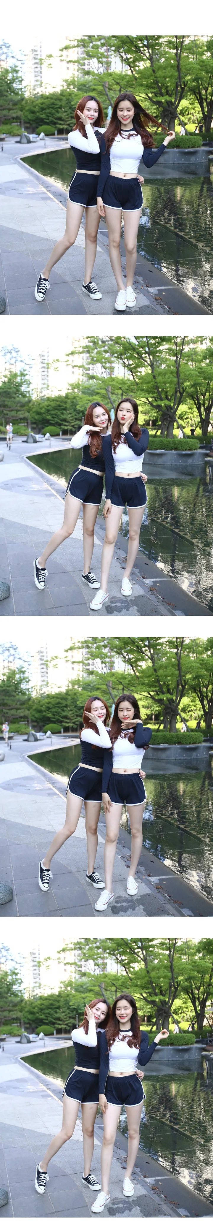 (묶음할인 여름필수품 무배) 배색 래쉬 팬츠 수영복바지 돌핀팬츠 (파라노말샵) 상세 이미지 2