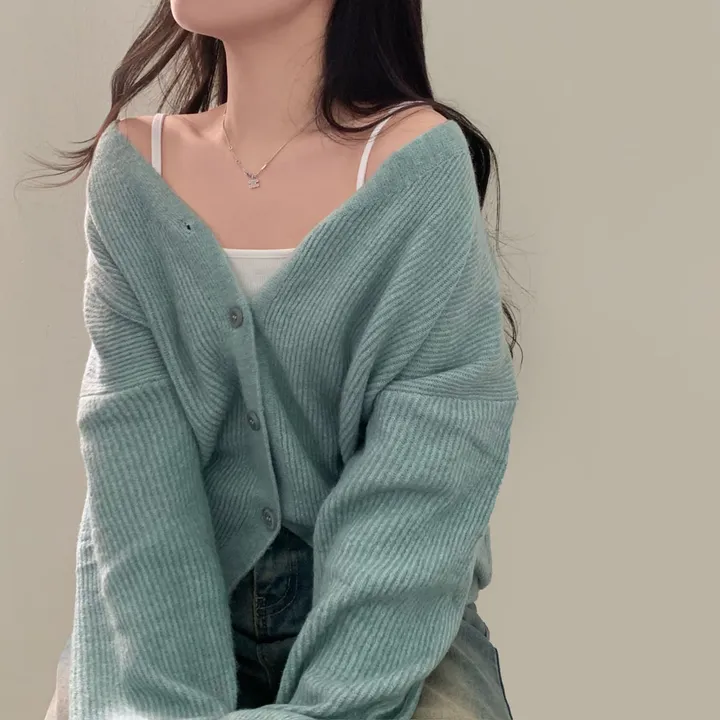 [인생가디건🤍]극여리 루즈핏 울 브이넥 니트 가디건 - 8color 상세 이미지 88