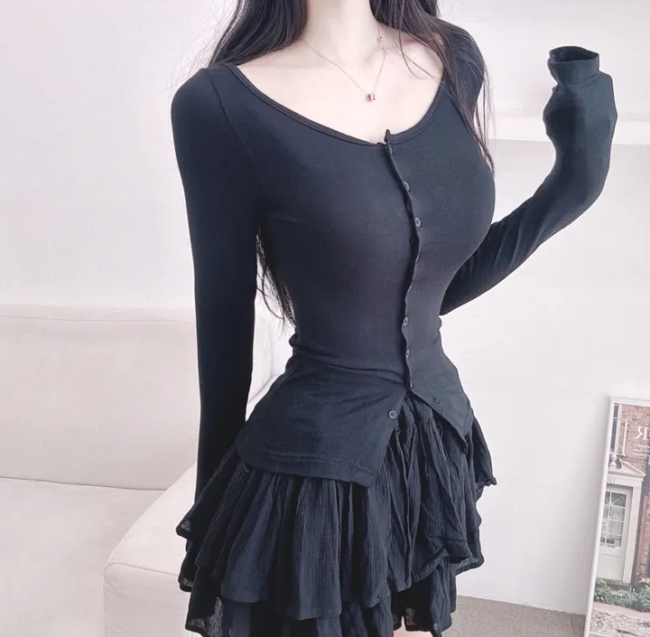 new컬러추가🔥여름까지쭉!!!✨개말라+글램핏✨[자체제작]발레리나 여리쇄골 스판쫀쫀 가디건 상세 이미지 29