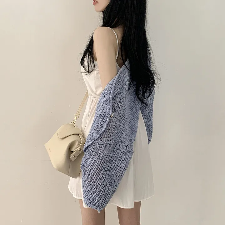 [고퀄!살탐방지] 왕박시 린넨 부클 여름니트 벌룬 크롭가디건 상세 이미지 23