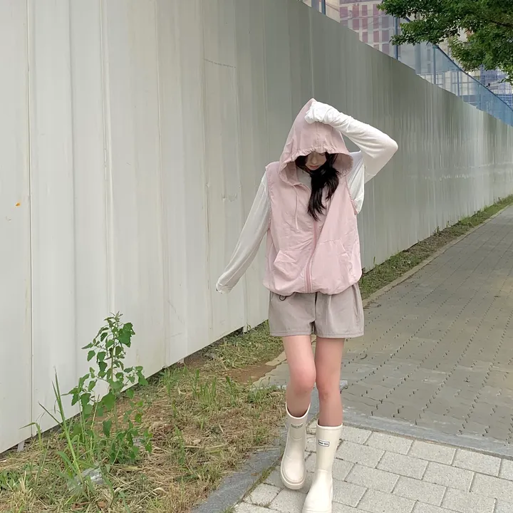 레코드 후드 나일론 조끼 : record hoodie Anorak vest - 4 color 상세 이미지 22
