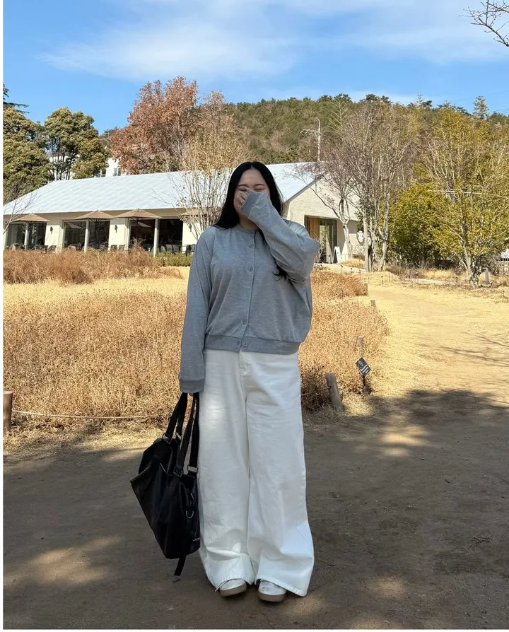 버튼 쭈리 가디건 빅사이즈 셔츠 레이어드 하기 좋은 아우터 간절기 가디건 상세 이미지 7