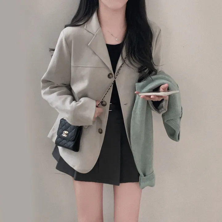 [갓성비!]차분한 감성,스웨이드 루즈핏 하프 카라 자켓 상세 이미지 25