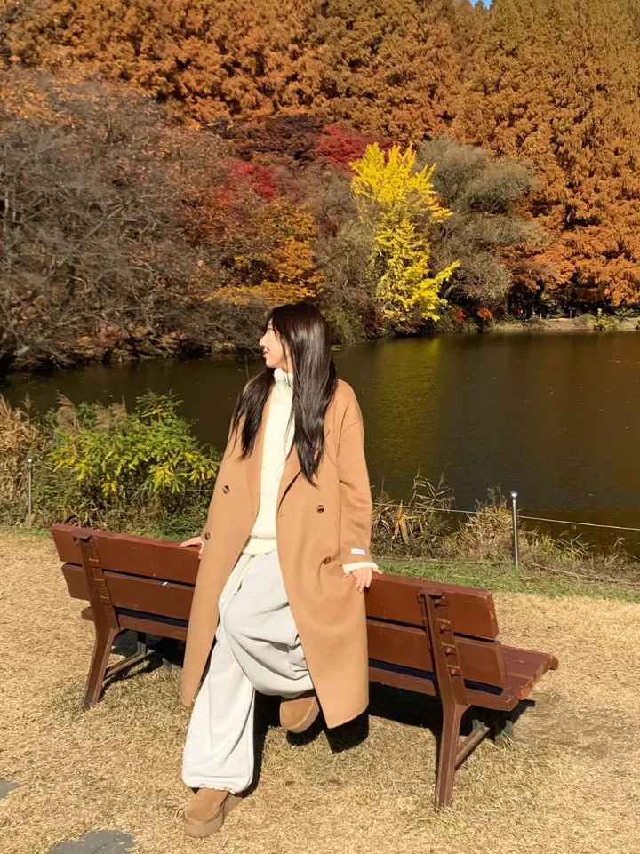 [울 100%/ 핸드메이드] 일렌 울 모 롱 코트  키작녀 카라 버튼 베이지 그레이 블랙 상세 이미지 9
