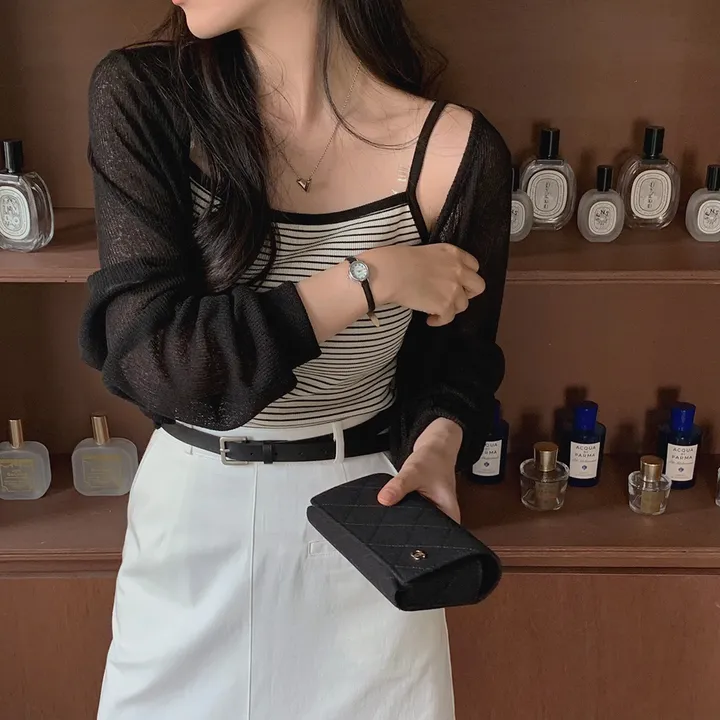 [햇빛차단☀️/블랙 당일출고!] 자체제작 #크치Made 순애 린넨 세미 크롭 볼레로 여름가디건 - cd (장마룩,워터밤,흠뻑쇼 필수템) 상세 이미지 53