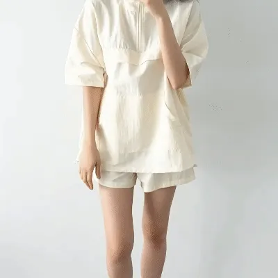 [반팔 아노락set] 남녀공용 커플룩 커플티 커플트레이닝 아노락 여름 바람막이 세트 상세 이미지 5