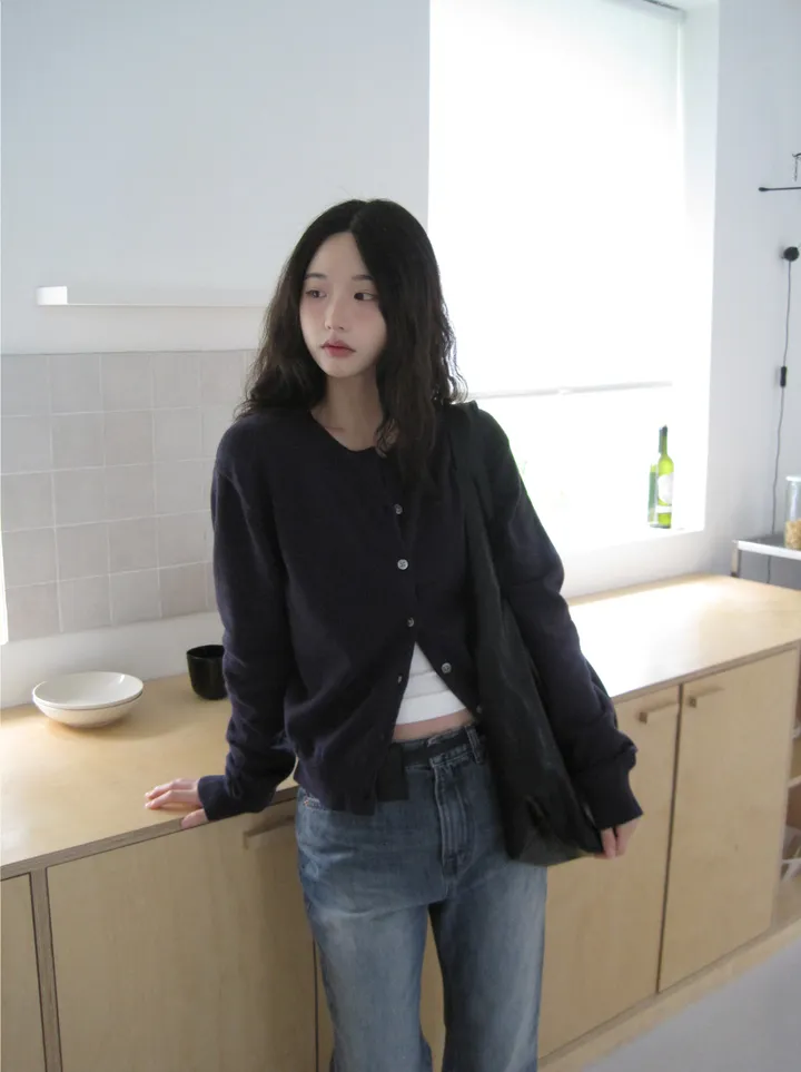 카디건 모델 착용 이미지-S1L83