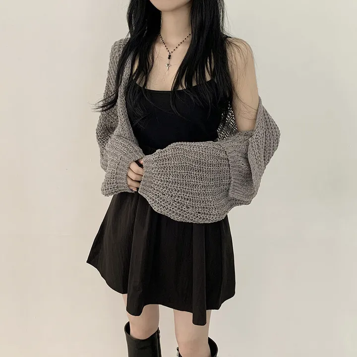 [고퀄!살탐방지] 왕박시 린넨 부클 여름니트 벌룬 크롭가디건 상세 이미지 42