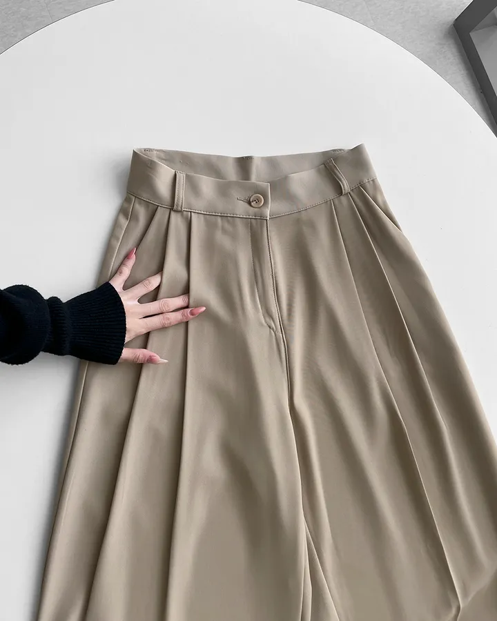 [4계절템/숏,롱/~2XL] 올리브유 메가 통 와이드 더블 핀턱 사계절 슬랙스 상세 이미지 16
