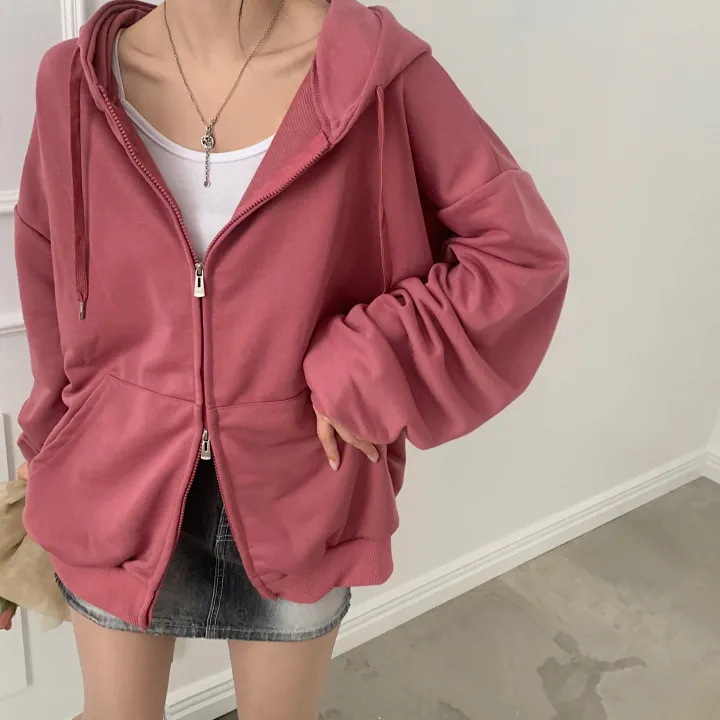 [사계절인기템/7컬러*.*] 심플무지 투웨이 오버핏 후드집업,점퍼 - 12color 상세 이미지 36