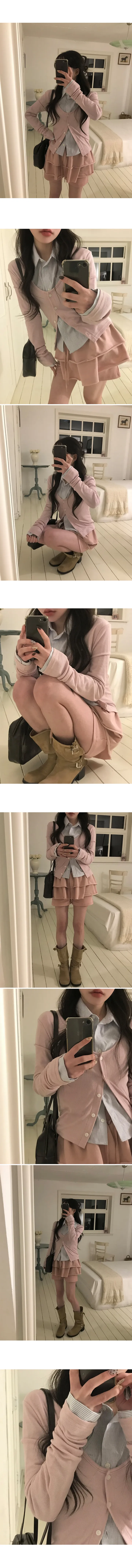 [early spring 👚⭐][MADE] 아우 레이어드 가디건 (4color) point.레이어드에 찰떡인 딥유넥 핏 상세 이미지 23
