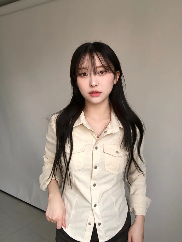[주문폭주!]코듀로이 슬림 세미 크롭 버튼 셔츠 상세 이미지 9