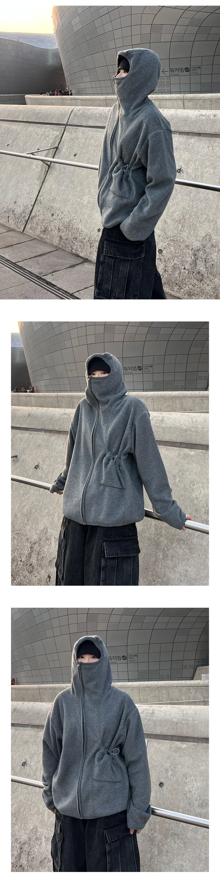[ Unisex ] 오웬 바라클라바 후리스 집업 3C 상세 이미지 10