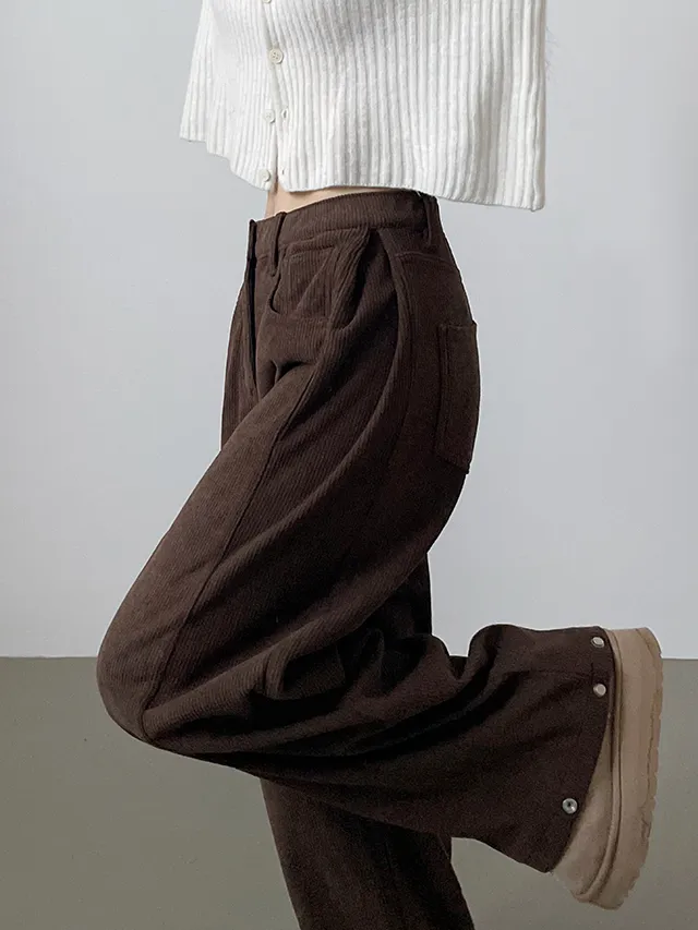 [한파대비/3기장~2XL!] 스냅버튼 융기모 코듀로이 골덴 폴딩 와이드팬츠 4color 상세 이미지 69