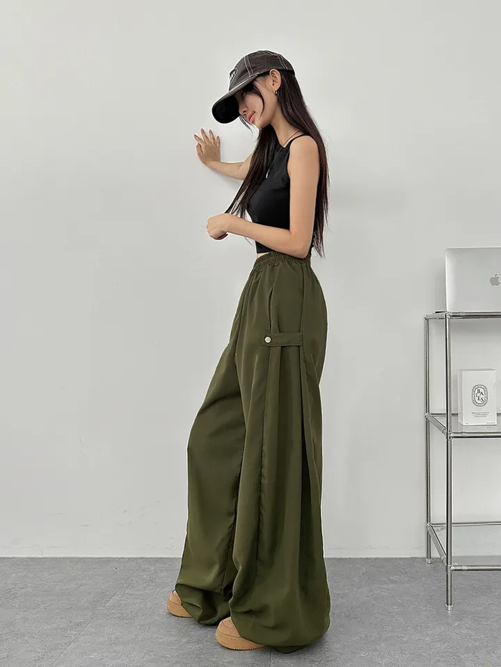 [사이드스냅🖤벌룬핏/나일론 2way스트링조절 비죠버튼 와이드팬츠] 비죠버튼벌룬와이드팬츠 상세 이미지 25