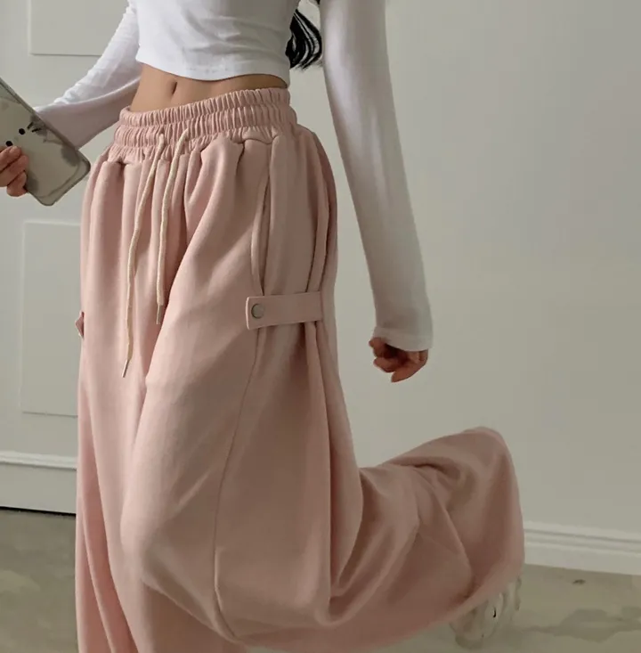 Made [봄컬러추가/🤍숏,롱!] 비어 사이드스냅 비죠, 버튼 롱와이드 트레이닝 추리닝 밴딩팬츠 - 12color 상세 이미지 21