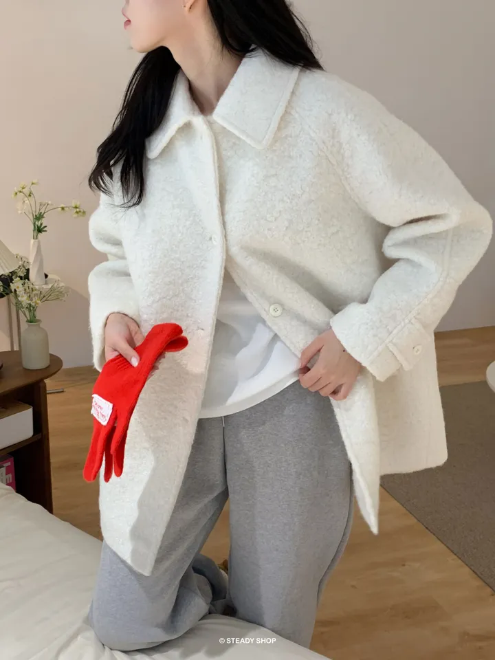 [울코트/울40%/누빔] 코지 부클코트 하프코트 코트 (3colors) 상세 이미지 23