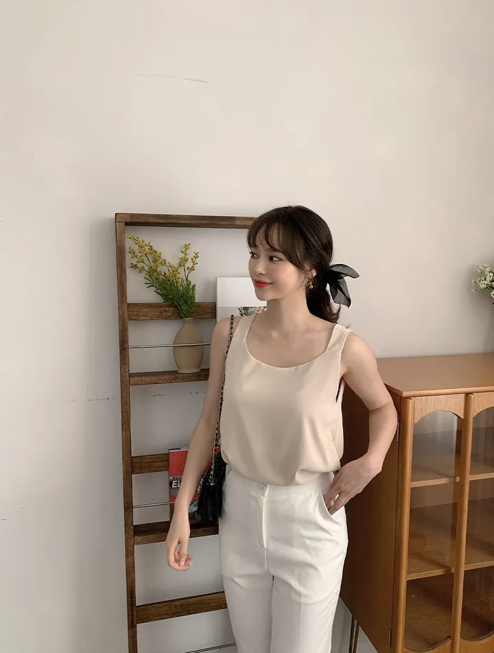 [44-120] [4만1천장 돌파♥] 데이픈 블라우스 나시(기본/크롭) 상세 이미지 7