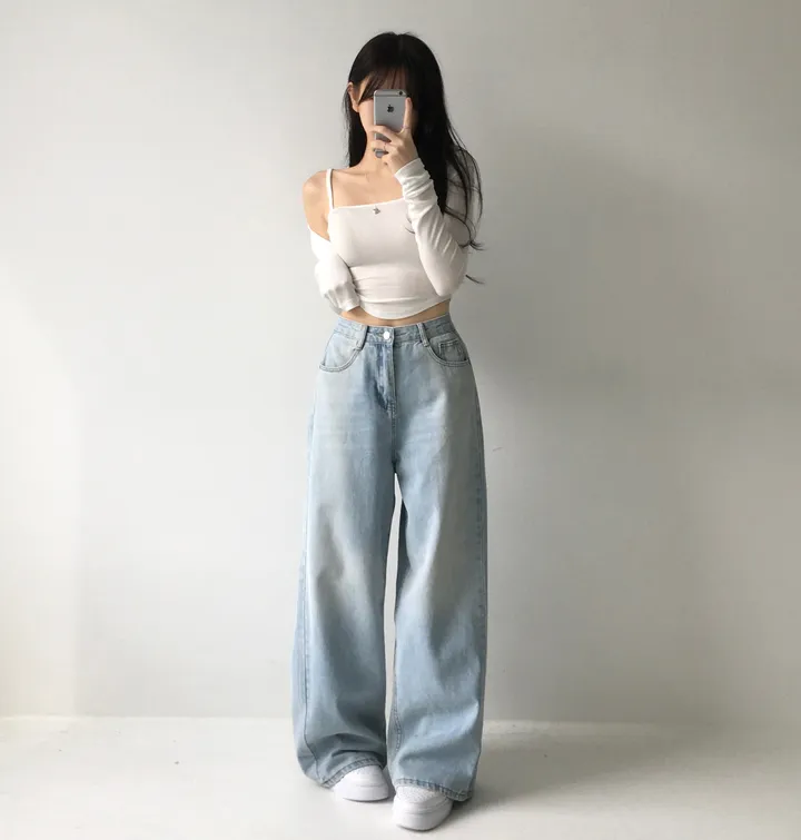 후기극찬🖤[사계절템/인생바지ᰔ] 세이브 데일리 빈티지 워싱 하이웨스트 로우 와이드 데님 팬츠 청바지 롱와이드 사계절팬츠 상세 이미지 16