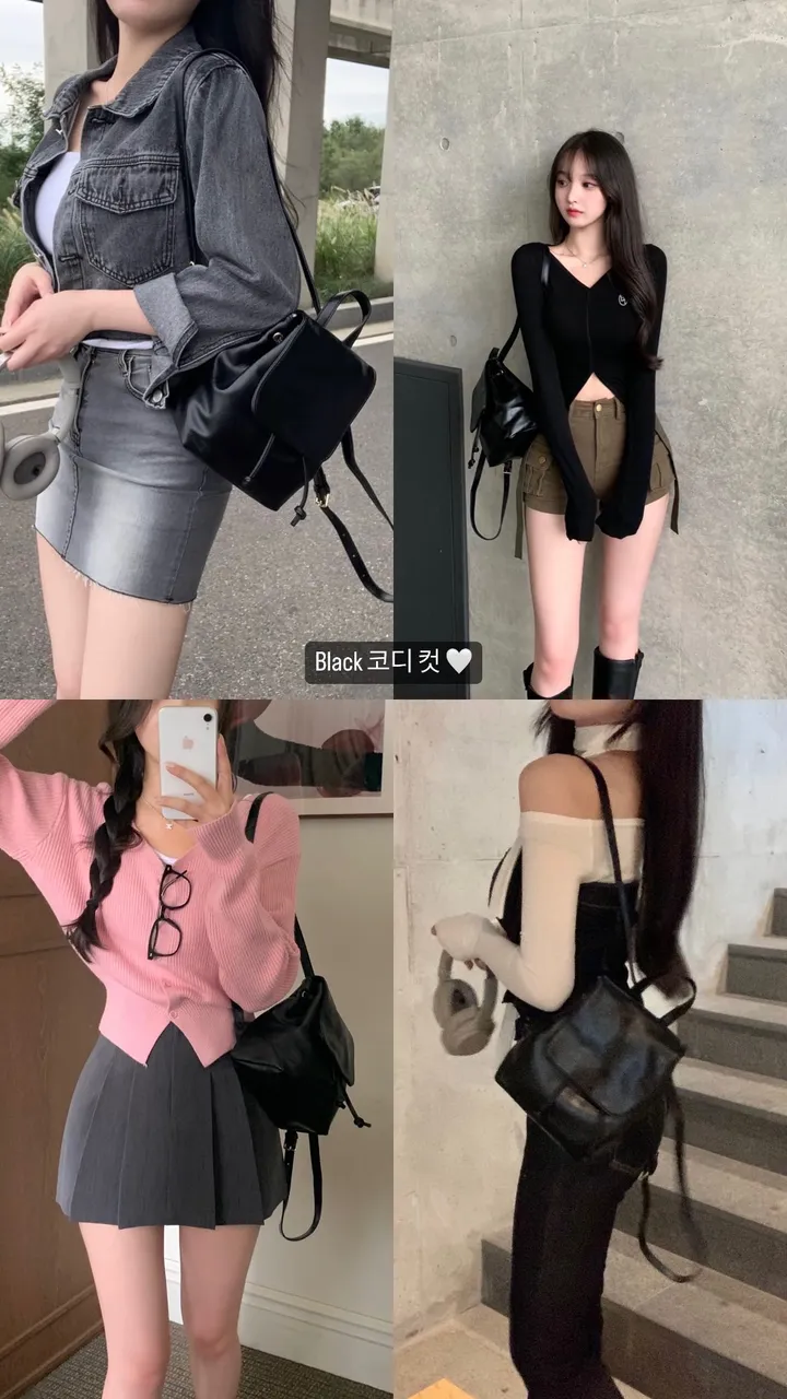 [ 5color ] 미니쉘 복조리 레더 미니 백팩 상세 이미지 8