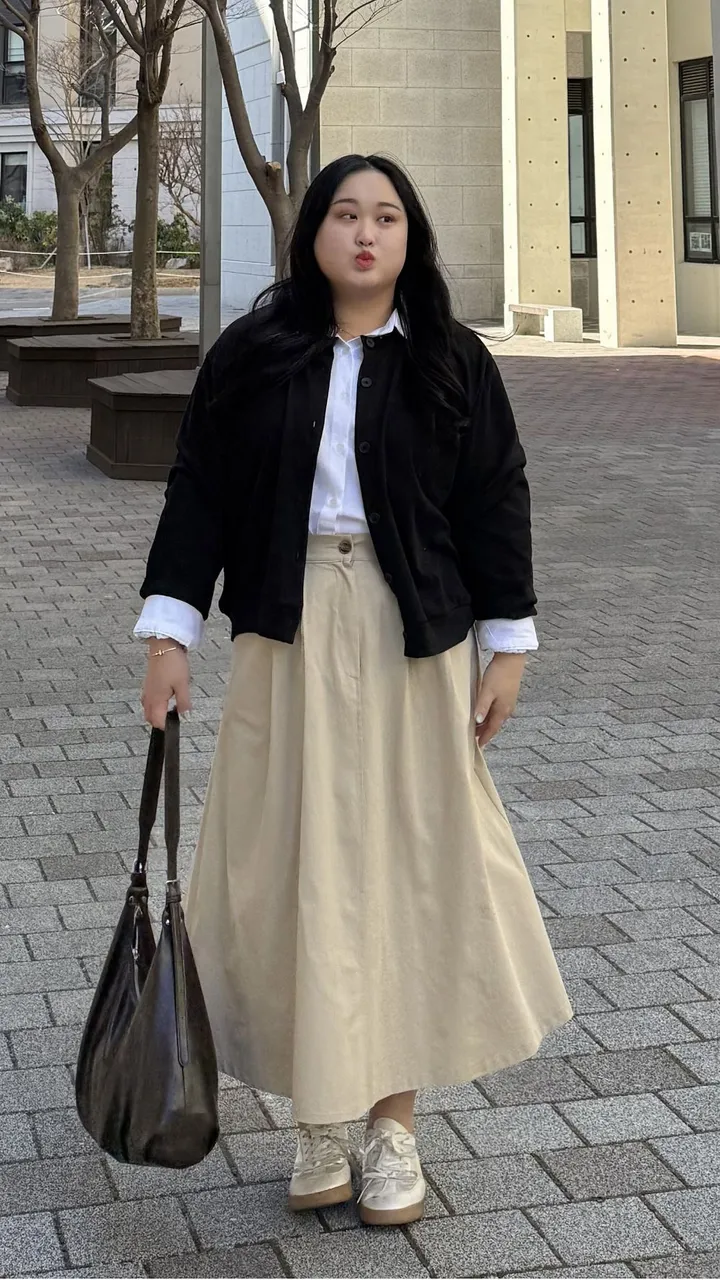 버튼 쭈리 가디건 빅사이즈 셔츠 레이어드 하기 좋은 아우터 간절기 가디건 상세 이미지 14