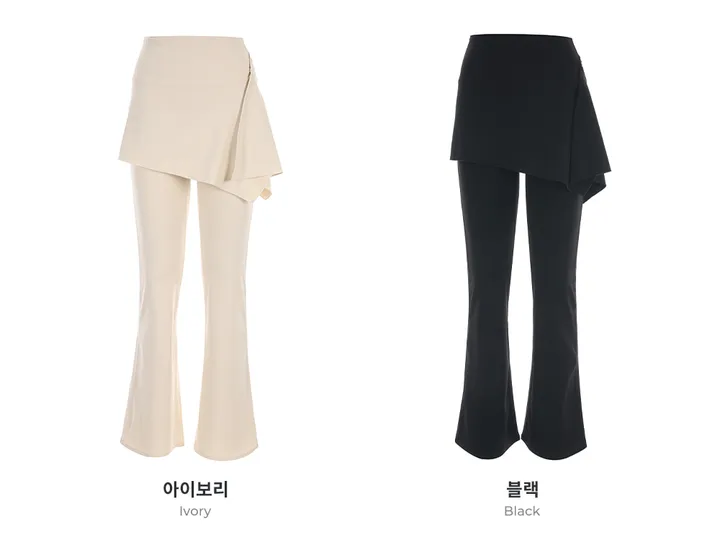 스커트 커버업  부츠컷 팬츠 - 2color 상세 이미지 6