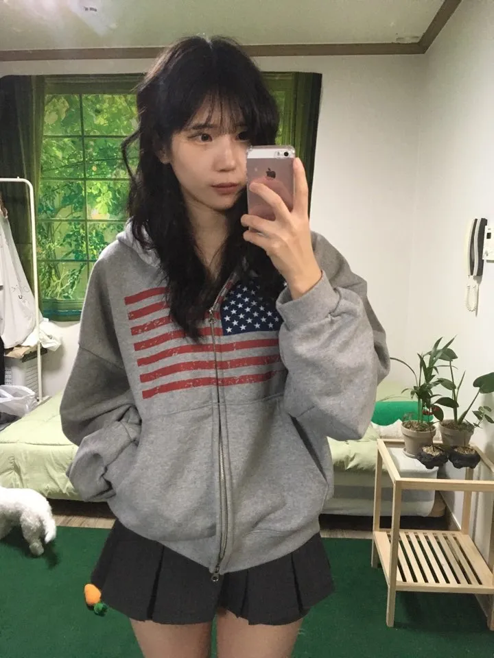 [최저가‎]⋆˚✿˖°아메리칸 성조기 미국 투웨이 후드 집업(2color) 상세 이미지 36