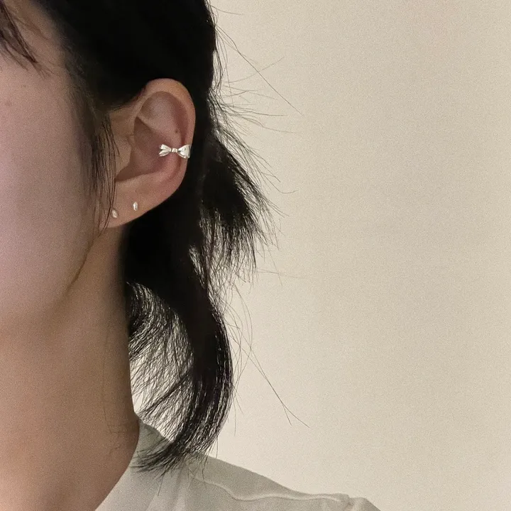 *양쪽귀가능* 프링 리본 이어커프 (2color) 상세 이미지 4