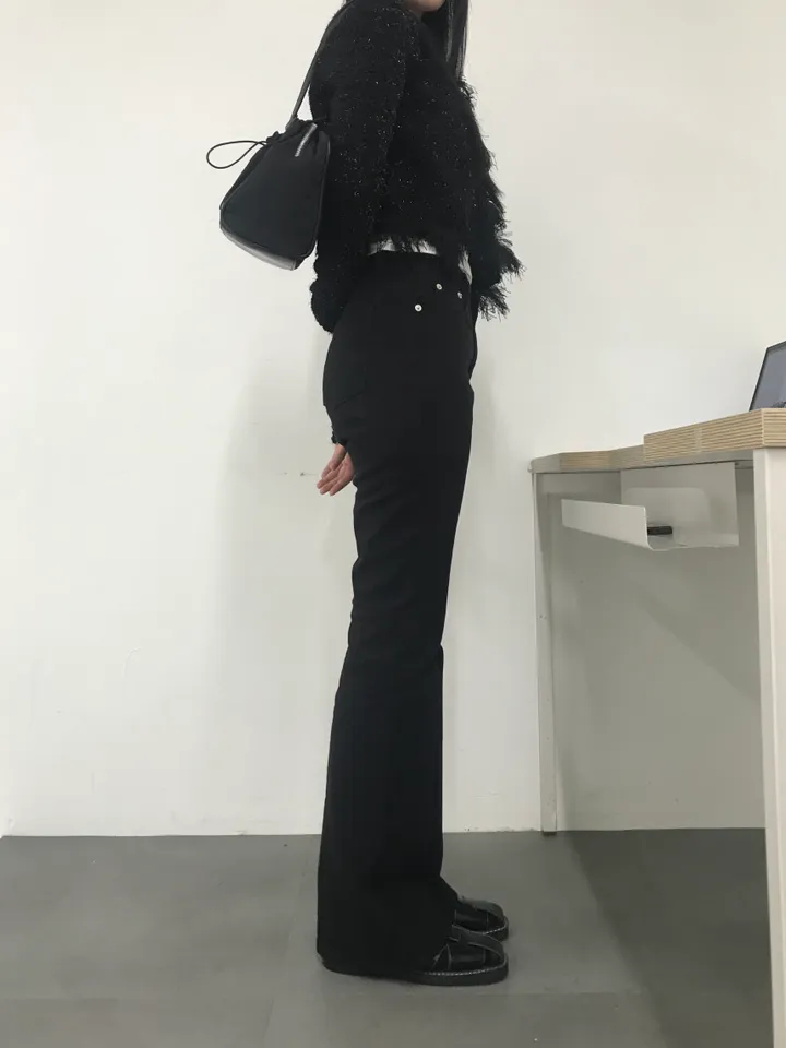 코튼 슬림 부츠컷 팬츠(2color) 상세 이미지 12