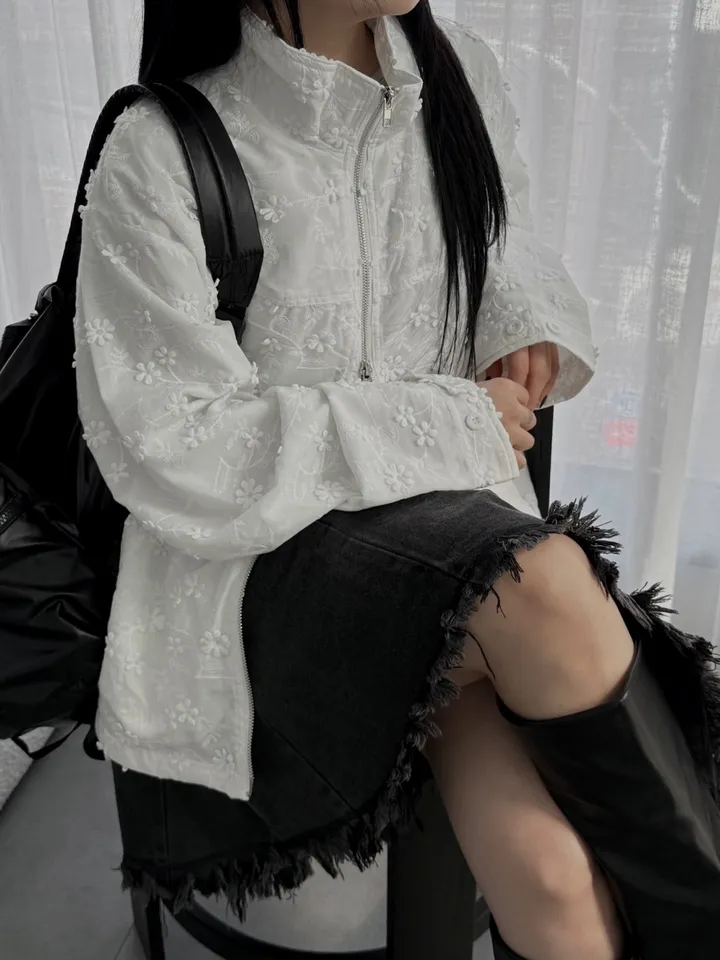 레이스플라워 투웨이집업점퍼 상세 이미지 4