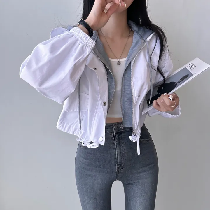 오늘출발🤎 [후기보장/일체형*.*] 로엘,레이어드 스트링 코튼 크롭 후드 야상 [3color] 상세 이미지 21