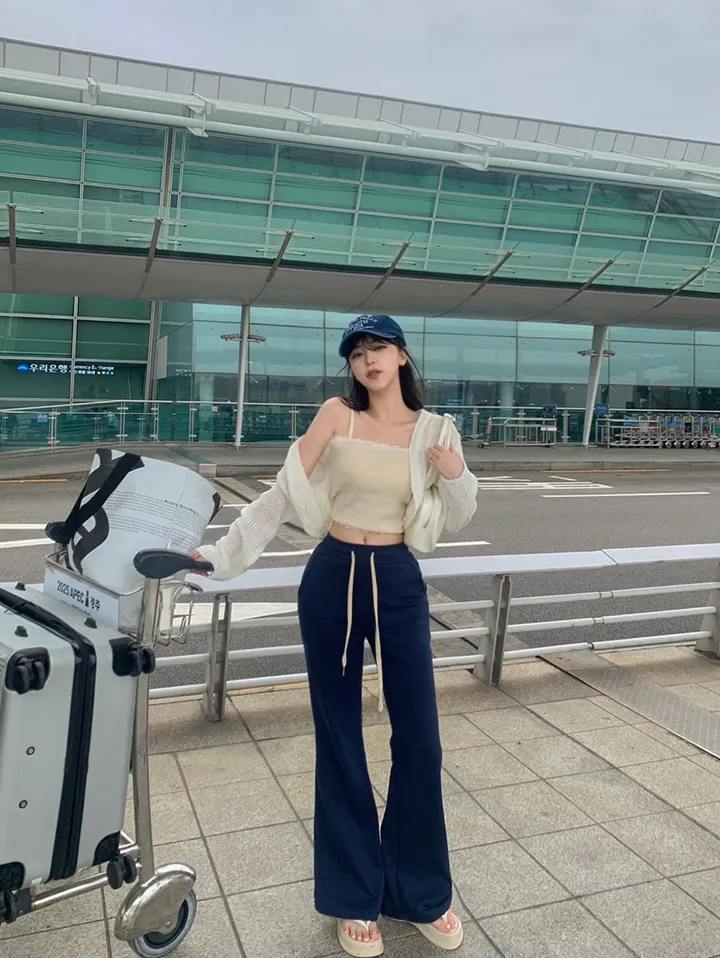 [묶음할인🔥뼈말라핏💙숏&롱] *기모추가* 몸매보정 부츠컷 트레이닝 팬츠 와이드 츄리닝 바지 캐주얼 새내기룩 8col 상세 이미지 10