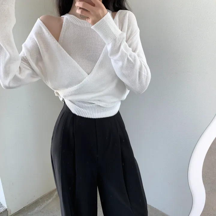 몬로 홀터set 랩가디건 상세 이미지 30