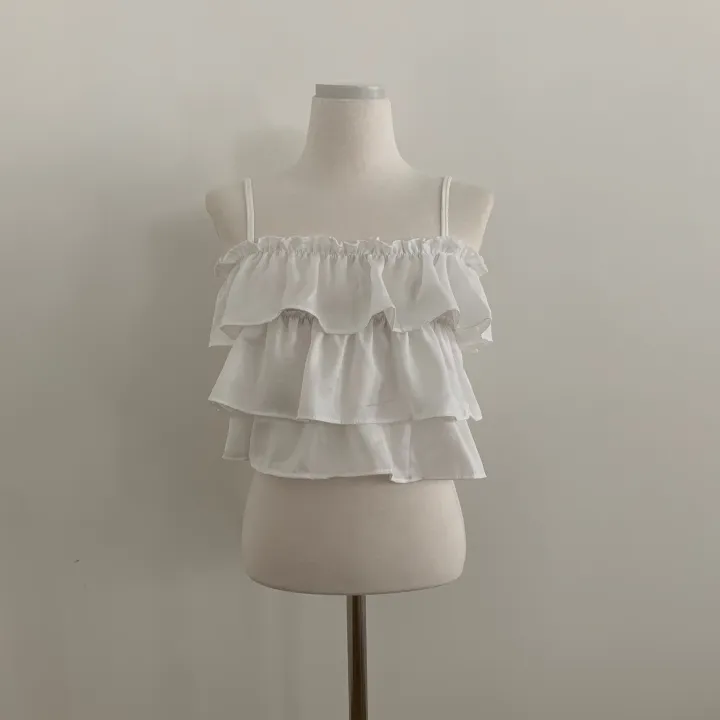 [베스트재진행] 메리미 프릴 캉캉 뷔스티에 크롭 끈나시;2col 상세 이미지 63