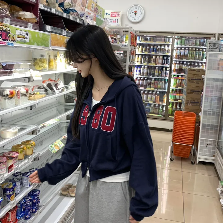 [기모추가!가을신상🤎]투웨이 도톰 자수 레터링 후드집업 7color 상세 이미지 27