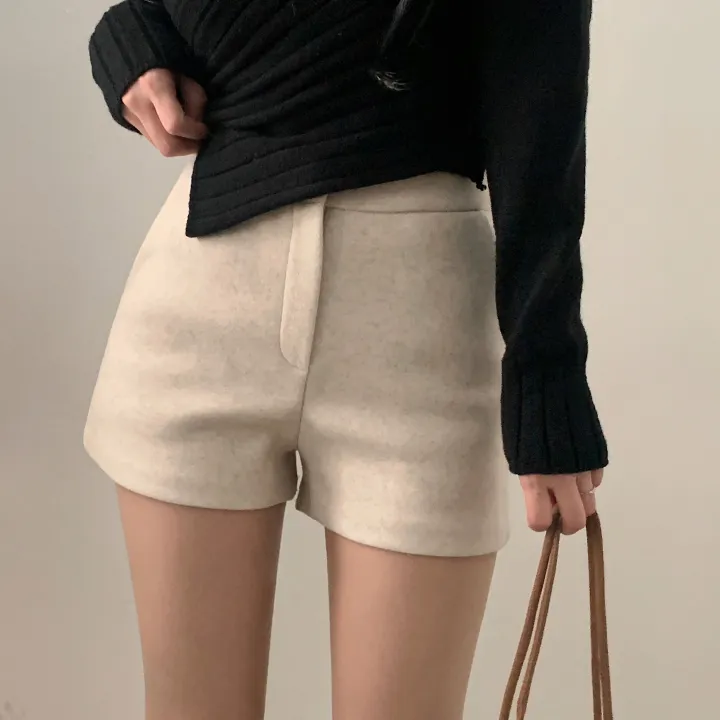 [말라핏/울함유!] 도톰따뜻 모직 숏팬츠,슬랙스 - 3color 상세 이미지 19