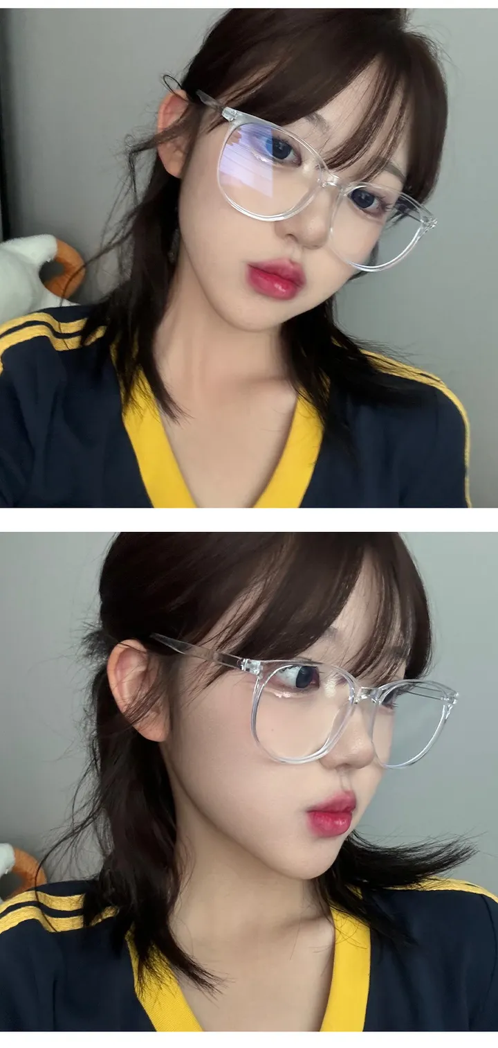 [당일💜인기최고] 블루라이트 차단 주문폭주 안경 투명 뿔테 빅사이즈 가벼운 시력보호 패션 뿔테안경 안경테 상세 이미지 16