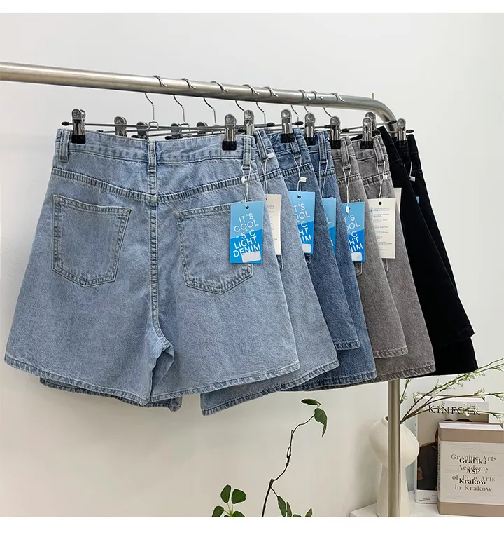 S~2XL(3부/5부)여름쿨링 허리히든밴딩 데님 청반바지 상세 이미지 8