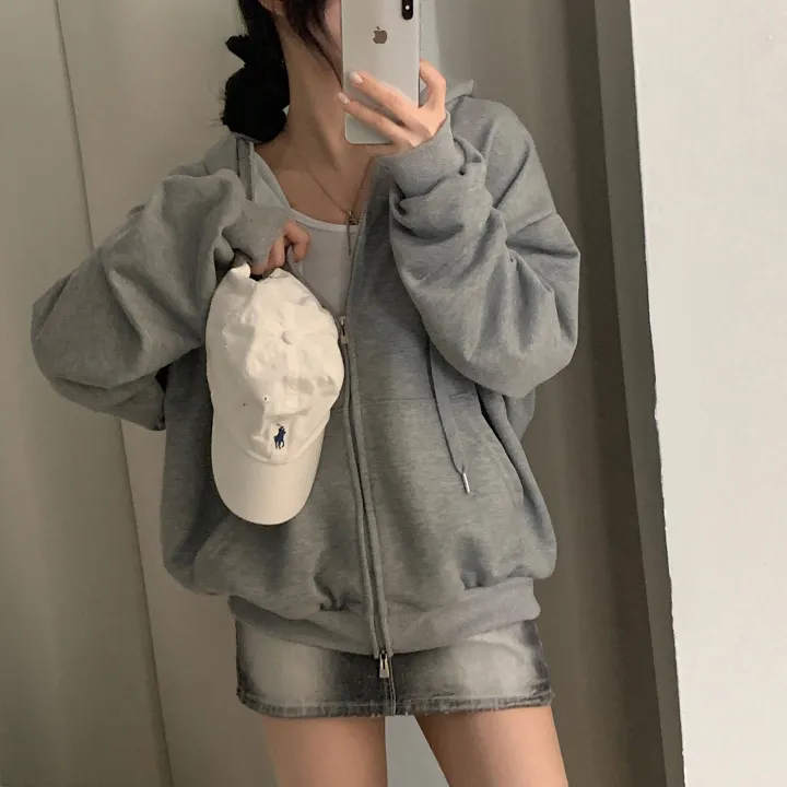 [사계절인기템/7컬러*.*] 심플무지 투웨이 오버핏 후드집업,점퍼 - 12color 상세 이미지 13