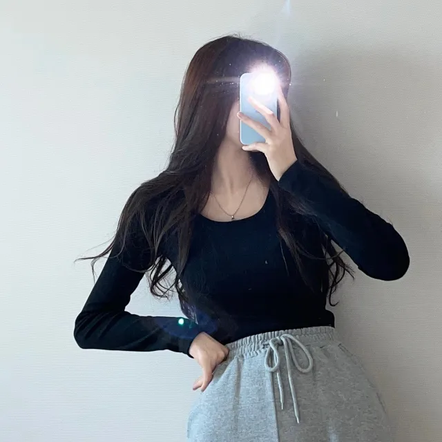 (4color/소장필수)기본 스퀘어넥 긴팔 -t 상세 이미지 43